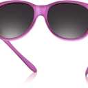 Polarized Fit Over Sunglasses for Women Men Stylish Cat Eye Wear Over Sun Glasses UV Protection (Purple)
