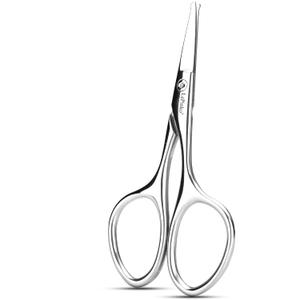 3 x Premium Facial Hair Small Grooming Scissors For Men Women - Eyebrow, Nose Hair, Mustache, Beard, Eyelashes, Ear Trimming Kit - Rounded Tips Blades