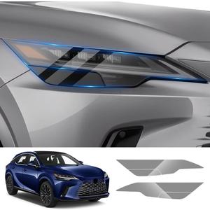Car Headlight Protective Film for Lexus RX 2023 2024 2025 RX350 RX350h RX450+ RX500h RX Hybrid Auto Accessories Exterior Decor Smoky Matte Black Smart Tint TPU Cover Vinyl Wrap Self Sticker Kit