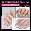 UNA GELLA Short Square Nail Tips 504PCS Pre Etched Extra Short Soft Gel Fake Nails Tips for Women DIY Squoval Press On Nails Extension French Style Salon Full Cover Acrylic Tips 12 Sizes