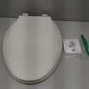 KOHLER 4636-RL-NY Cachet ReadyLatch Elongated Toilet Seat Slow Close, Soft Close Toilet Seat Quiet Lid, Contoured Grip-Tight Bumpers Installation Hardware, Apartment Essentials, Dune