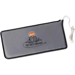 K&H Pet Products Pet Bed Warmer, Turn Any Pet Bed Into a Heated Cat or Dog Bed, Waterproof Indoor Heated Warming Pad Insert, Automatic Temperature, Safety Listed - Large 24.5 X 11.75in Gray