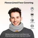 Adults Knit Thermal Neck Warmer Gaiter | Windproof Fleece-Lined Face Mask | Unisex Winter Scarf for Work & Ski Gear