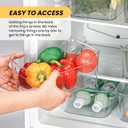 CiWiVOKi 12 Pack Clear Plastic Storage Bins, Acrylic Organizer and Containers with Handle for Pantry, Cabinet, Closet, Refrigerator, Freezer, Bathroom, Kitchen Under Sink Storage