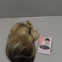 Short Ombre Blonde Bob Wigs for Women Wavy Blonde Wig with Bangs Ash Blond Wig Synthetic Hair Water Wave Medium Length Colorful Wigs14 Inches