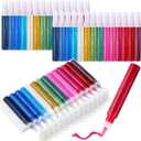 Motipuns 42 Pcs Glitter Suncatcher Paint Pen Bulk for Kids DIY Stained Glass Pigment Window Art Pens Suncatcher Paint Markers Crafts Sets 14 Colors
