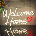 Welcome Home Neon Sign, Dimmable Welcome Led Neon Light for Wall Decor, USB Powered Home Neon Light Up Sign for Bedroom Living Room Birthday Party Housewarming Military Homecomings Family Celebrations