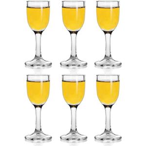 Shot Glasses, 1oz Mini Wine Glasses Set of 6, Cute Shot Glasses/Great for White and Red Wine/Wine Glass Clear/Tasting Glasses