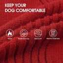 IECOii Extra Large Dog Sweater 4XL,Thermal Warm Dog Sweaters for Giant Breed Dogs,Turtleneck Knitted Knitwear for Pet Winter,Stretchy&Easy On Doggy Sweatshirt for Doberman,Great Dane(Red, 4XL)