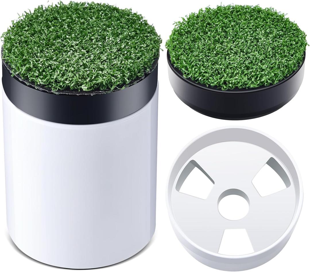2 Sets Golf Hole Cup for Putting Green Golf Accessories for Backyard Practice with Plastic Hole Cups Cover for Base Enhanced Home Golfing Experience