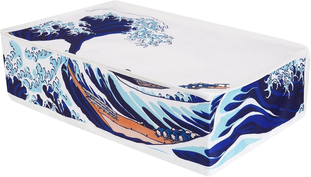 playvital Horizontal Dust Cover for ps5 Slim Disc Edition(The New Smaller Design), Nylon Dust Proof Protector Waterproof Cover Sleeve for ps5 Slim Console - The Great Wave