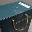 RTHX92N 100% French Pure Linen Sheets Queen Size, Breathable, Soft and Durable Pure Linen Sheets, Anti-Tear Linen Bed Sheets, 16 Inch Deep Pocket - 4 PC (Navy Blue, Queen)