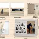 Horse Picture Frame, Horse Frame, Horses Gifts for Girls, Gifts for Horses Lovers Girls Women men, Life is Better with a Horse Wood Photo Frame for 4x6 Photos (46, white)