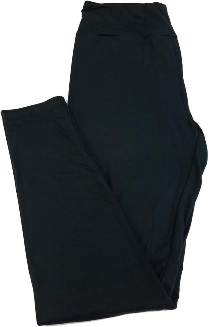 Lularoe Tall Curvy TC Solid Black Buttery Soft Leggings fits Adult Women Sizes 12-18