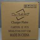 13 Inch 12pcs Reef Charger Plates  Elegant Decorative Dinner Plates for Wedding, Holiday Parties, and Formal DiningStylish Table Decor for Festive Celebrations (Purple-12XH)