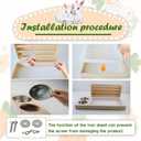 Rabbit Hay Feeder with Litter Box, 3 in 1 Wooden Bunny Feeder, Small Animal Hay Holder Rack for Rabbit, Guinea Pig, Hamster, Ferrets
