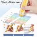 Heat Pen Eraser for Erasable Gel Ink Pen - Electric Ink Remover for Heat Erasable Gel & Rollerball Pens, 1-Second Clean Erase, USB-C Rechargeable, Safe for Students & Note-Taking -Yellow