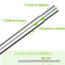 Closet Rod for Hanging Clothes, 54 to 64 Inches Adjustable Heavy Duty Closet Rod, Silver