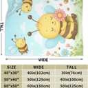 Bee Blanket Bee Gifts for Women Girls Bees Throw Blanket Soft Flannel Cozy Fleece Fuzzy Plush Warm Bedding Stuff for Kids Adults 40 x 50 Inch