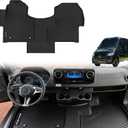 Floor Mats Fits 2019-2025 2026 Mercedes Benz Sprinter 1500/2500/3500/4500（Only Fit Cargo Van/Cab Chassis） TPE All Weather Protection Car Front Row Mats, Black mat Accessories for Sprinter