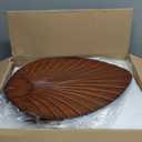 Tropical Ceiling Fans with Lights and Remote/APP Control, 44 Inch Palm Leaf Ceiling Fan with LED Lights, Outdoor Ceiling Fans for Patios Porch, Reversible Quiet Motor, Dimmable, Light Brown