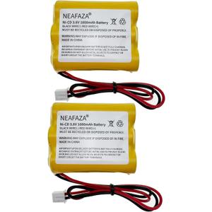3.6v 1000mAh Ni-CD Exit Sign Emergency Light Battery Pack Compatible with OSA107 PowerSonic A5289-1 DISON KRH-15/51 KRH15/51 JLEU9 (2-Pack)