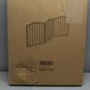 Wooden Dog Gate Foldable Pet Fence Freestanding Baby Gate for Doorways,Stairs.3 Panels 23.6 Inches White.