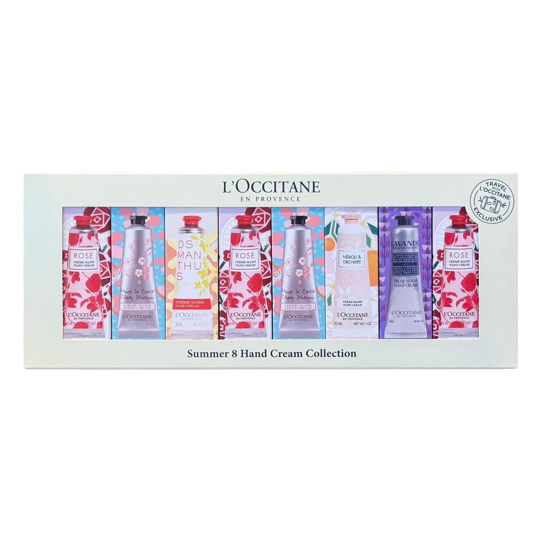L'OCCITANE Hand Cream Set, 8 Nourishing & Moisturizing Daily Travel-Size Tubes with Shea Butter, Repairs Dry Hands, Perfect for Gifting & On-The-Go