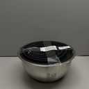 Viking Mixing Bowls Set, 10 Piece Stainless Steel Kitchen Cookware, Non-Slip Silicone Base, Includes Tight Fit Lids, Dishwasher Safe, Black