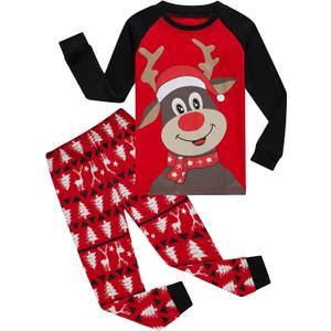 Little bety Boys Christmas Pajamas Toddler Boys Cotton Long Sleeve Pjs Kids Holiday Sleepwear Sets, Size: 14 Years