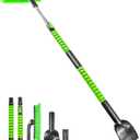 SEAAES 61.5 Inch Long Snow Brush with 5.2" Extra Wide Ice Scraper for Truck, Extendable Snow Scraper with Foam Grip, 360° Pivoting Brush for Car SUV Jeep RV Vehicle Windshield Window  Green