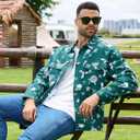 Bindefon Christmas Jean Jacket Men Trucker Unlined Coats Xmas Printed Tops Stocking Stuffers for Man (S)