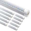 10-Pack 4.8 ft LED Shop Light Fixture - 90W T8 Integrated LED Tube Light - 6500K 12000LM V-Shape Linkable - High Output - Clear Cover - Plug and Play - 270 Degree Lighting for Garage, Shop, Barn