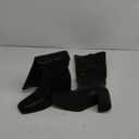 ISNOM Knee High Boots for Women, Chunky Boots with Square Toe, Mid Heel, Pull On Tall Riding Boots for Work Date Dress Party Club Shoes 8