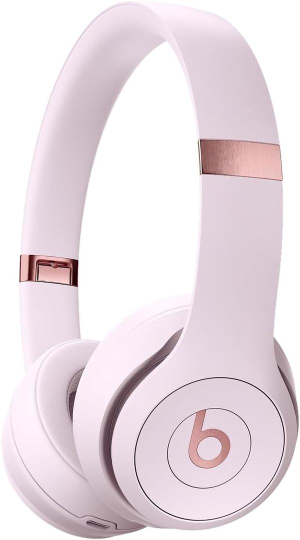 Beats Solo 4 - Wireless On-Ear Bluetooth Headphones, Up to 50-Hour Battery Life, Ultra-Lightweight Comfort, Powerful and Balanced Sound, Apple & Android Compatible - Cloud Pink