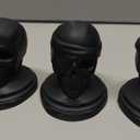 SLGOL Ice Cube Tray 3D Skull Ice Cube Mold, 3 Pack Food-Grade Silicone Skull Mold Easy Release Skull Ice Ball Maker for Chilled Whiskey Cocktails Drinks (Black)