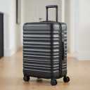 20-Inch Hard Shell Carry-On Luggage with Spinner Wheels & TSA Lock – Lightweight ABS Rolling Suitcase for Travel (Dark Gray)