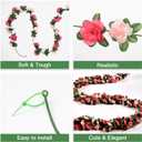 BLEUM CADE 5Pcs 41Ft Flower Garland Artificial Rose Vines for Bedroom, Cute Fake Hanging Flower Vines Floral Garland Decorations for Wedding Party Wall Room Decor Aesthetic