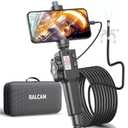 Ralcam Two-Way Articulating Borescope for iPhone&Android, Endoscope Camera with Light, HD Inspection Camera with Battery for Automotive, Engine, Pipe 0.33in Lens-10FT Semi-Rigid Cable