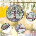 HOTIYOK Tree of Life Acrylic Window Hangings Big Tree Stained Glass Panels Window & Wall Decor for Indoor/Outdoor, Ideal Housewarming Gift Home Decor for Mom Grandma Wife Teacher