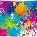 7x5ft Soft Washable Fabric Colorful Splatter Background Abstract Paint Splash Backdrop Video Studio Photograph Backdrop Seamless Fabric Background Photo Booth Props RBJME039