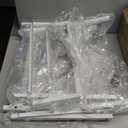 Sorbus Narrow Dresser with 4 Drawers - Vertical Slim Storage Chest of Drawers with Steel Frame, Wood Top & Easy Pull Fabric Bins for Small Spaces, Closets, Bedroom, Bathroom & Laundry (White/Gray)