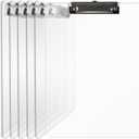 Plastic Clipboards, A4 Acrylic Clear Board 8.5x11 for Classroom, Students, Transparent Letter Size 9" x 12.5" with Low Profile Clip, Office & School Supply(Pack of 6)