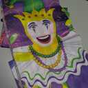 Fat Thursday Decorations Porch Sign, Fat Thursday Outdoor Decorations Hanging Banner for Door Masquerade Mask Porch Banner for Carnival Masquerade Party Supplies