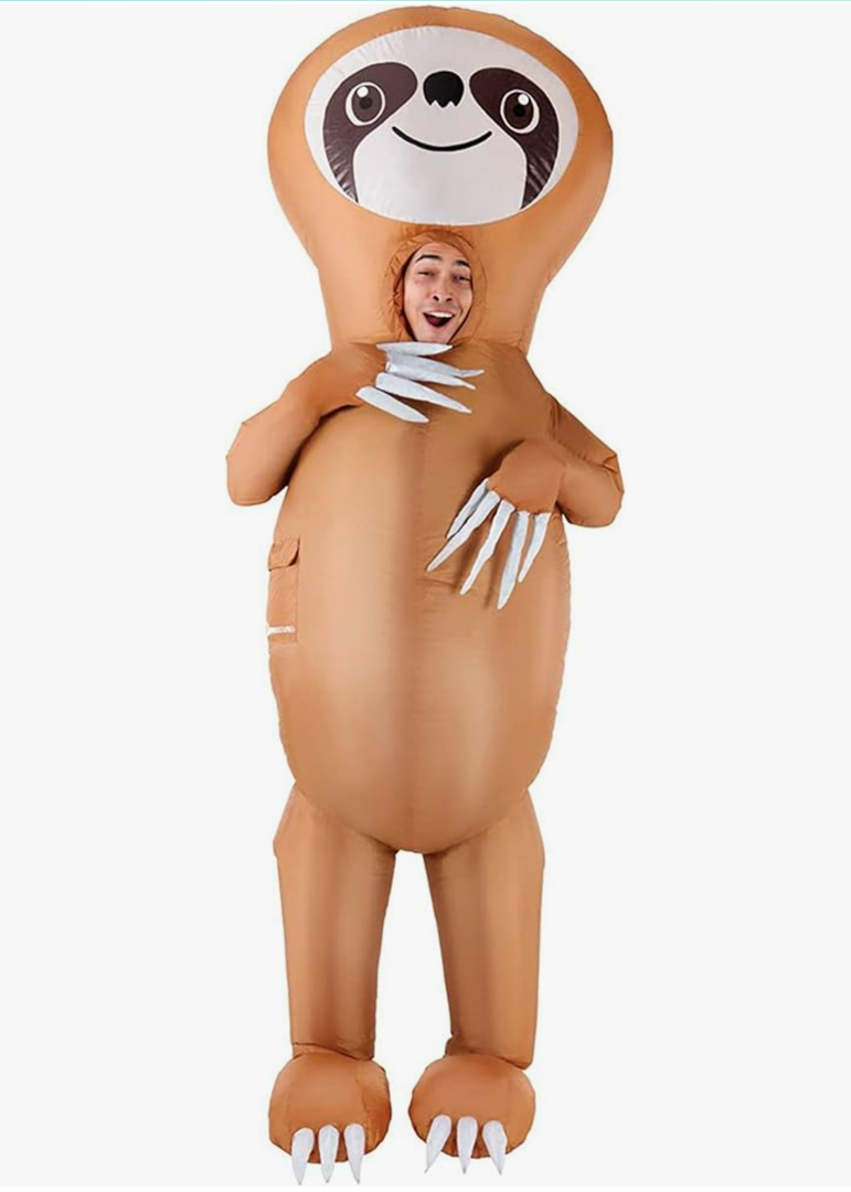 Morph Sloth Inflatable Costume Adult, Inflatable Costume Sloth, Sloth Halloween Costume, Inflatable Sloth Costume, Blow Up Sloth Costume, Inflatable Costumes Adult Funny One Size