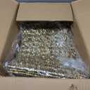 24 Inch Gold PE Rattan Christmas Tree Collar, Handwoven Plastic Wicker Tree Base Cover with Cable Slot and Metal Frame, Waterproof Tree Stand Cover for Small Mini Pencil Xmas Trees, Indoor Outdoor Use