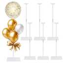 6 Pack 24 Inch Reusable Acrylic Balloon Stand Kit-Heavy Duty,Adjustable Height with Sticks and Base, Balloon Stands&Centerpieces for Tables,Perfect for Birthday,Baby Shower,Party Decor