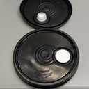 Meranti 5 Gallon Pail Lid with Pour Spout and Gasket | fits 3.5, 5, 6, 7 gallon buckets (2 Pack, Black)