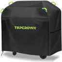 TOPCROWN Grill Cover for Outdoor Grill, Universal Fit 45"-75" BBQ Gas Grill Waterproof Anti-UV Oxford Fabric Windproof Design with Adjustable Straps, Fits Weber/Char-Broil/Nexgrill and More (75")