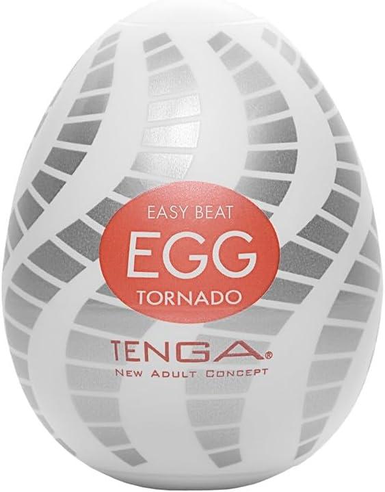 TENGA Egg Tornado Ruby, Disposable, Super-Stretchable, Pleasurable, Male Masturbation Sleeve